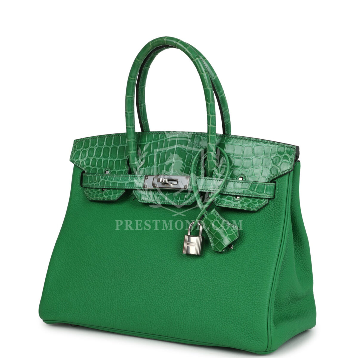 Hermes Birkin 30 Bambou Togo and Shiny Niloticus Crocodile Touch PHW — изображение 5