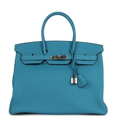 Hermes Birkin 35 Turquoise Togo PHW