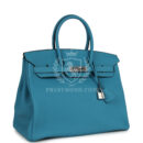Hermes Birkin 35 Turquoise Togo PHW