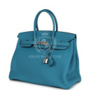Hermes Birkin 35 Turquoise Togo PHW