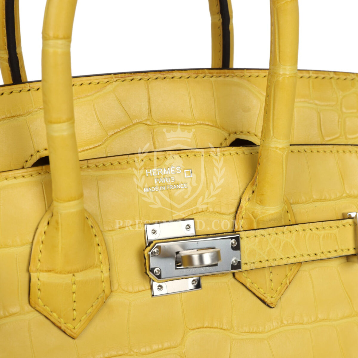 Hermes Birkin 25 Mimosa Matte Alligator PHW — изображение 7