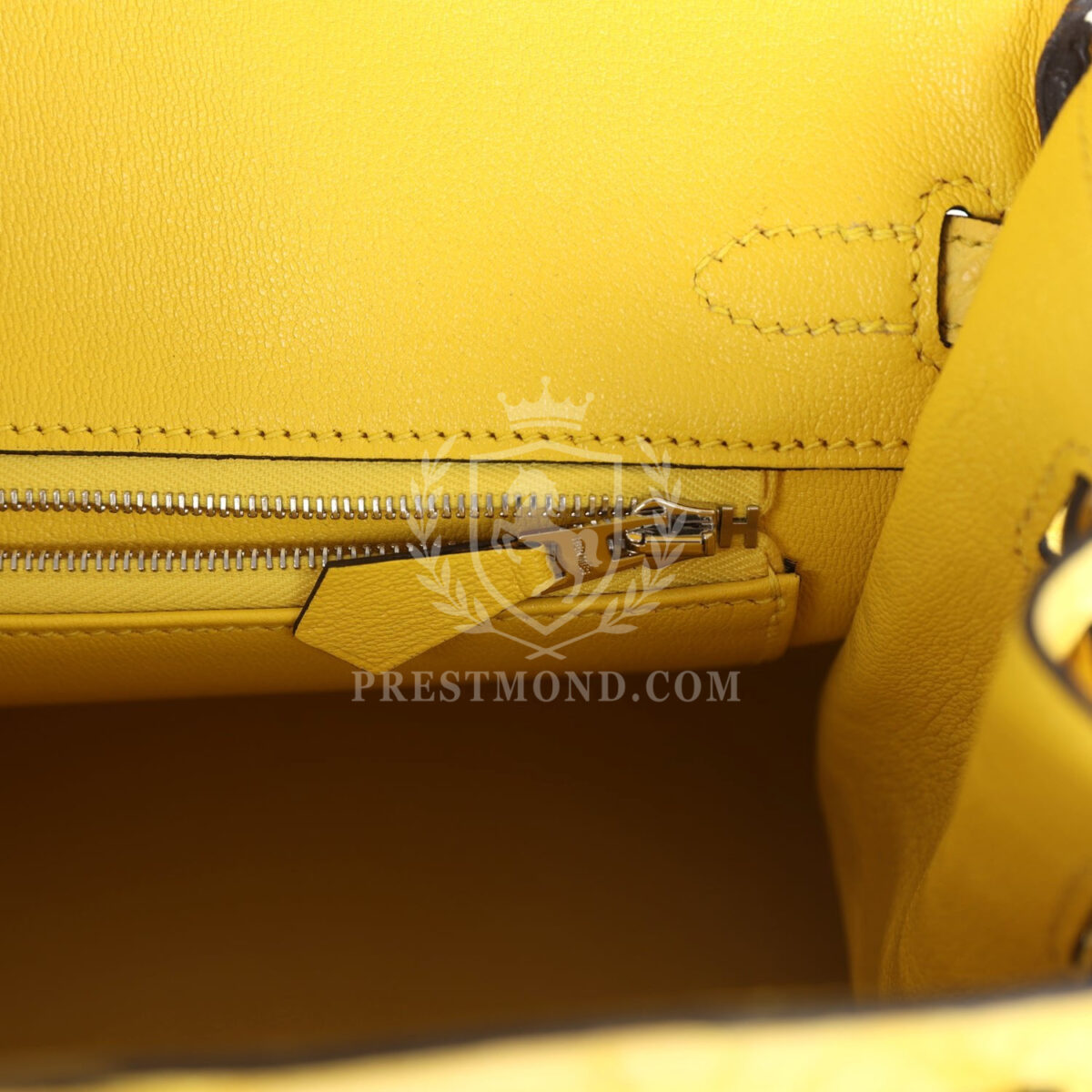 Hermes Birkin 25 Mimosa Matte Alligator PHW — изображение 9