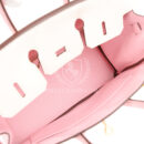 Hermes Special Order (HSS) Birkin 25 Nata and Rose Sakura Chevre Mysore Brushed GHW