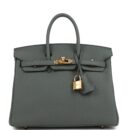 Hermes Birkin 25 Vert Amande Togo GHW