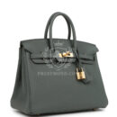 Hermes Birkin 25 Vert Amande Togo GHW