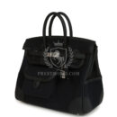 Hermes Birkin 25 Cargo Black Toile Goeland and Black Swift PHW