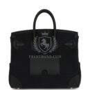 Hermes Birkin 25 Cargo Black Toile Goeland and Black Swift PHW
