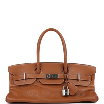 Vintage Hermes Shoulder Birkin 42 JPG Gold Clemence PHW