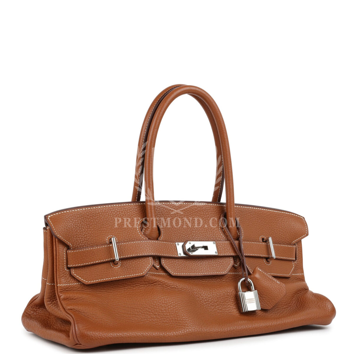 Vintage Hermes Shoulder Birkin 42 JPG Gold Clemence PHW — изображение 2