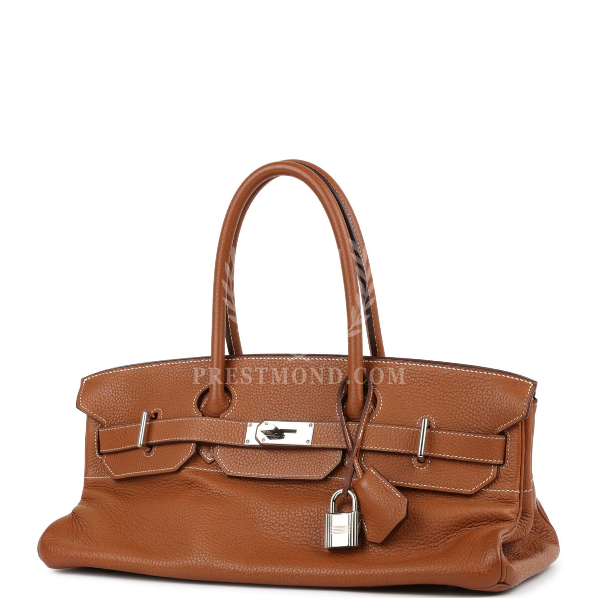 Vintage Hermes Shoulder Birkin 42 JPG Gold Clemence PHW — изображение 5