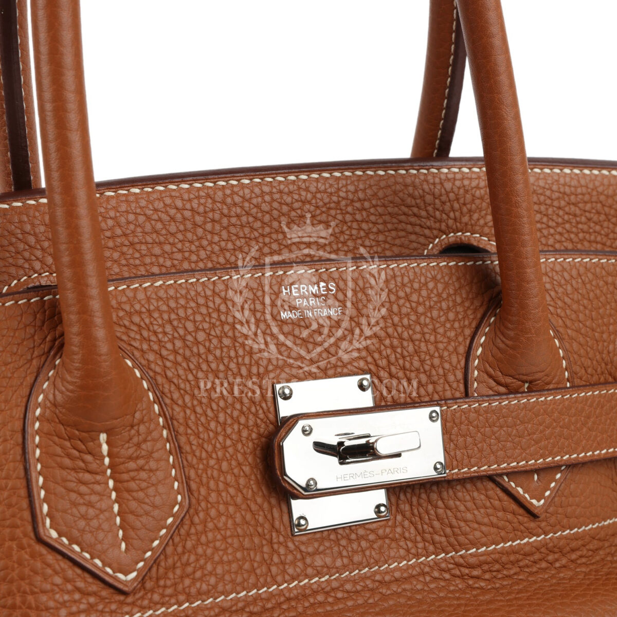 Vintage Hermes Shoulder Birkin 42 JPG Gold Clemence PHW — изображение 7