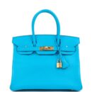 Hermes Birkin 30 Bleu Frida Epsom GHW
