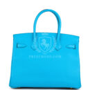 Hermes Birkin 30 Bleu Frida Epsom GHW