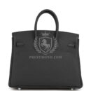 Hermes Birkin 25 Black Togo Brushed PHW