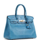 Hermes Birkin 30 Bleu Mykonos Matte Alligator GHW