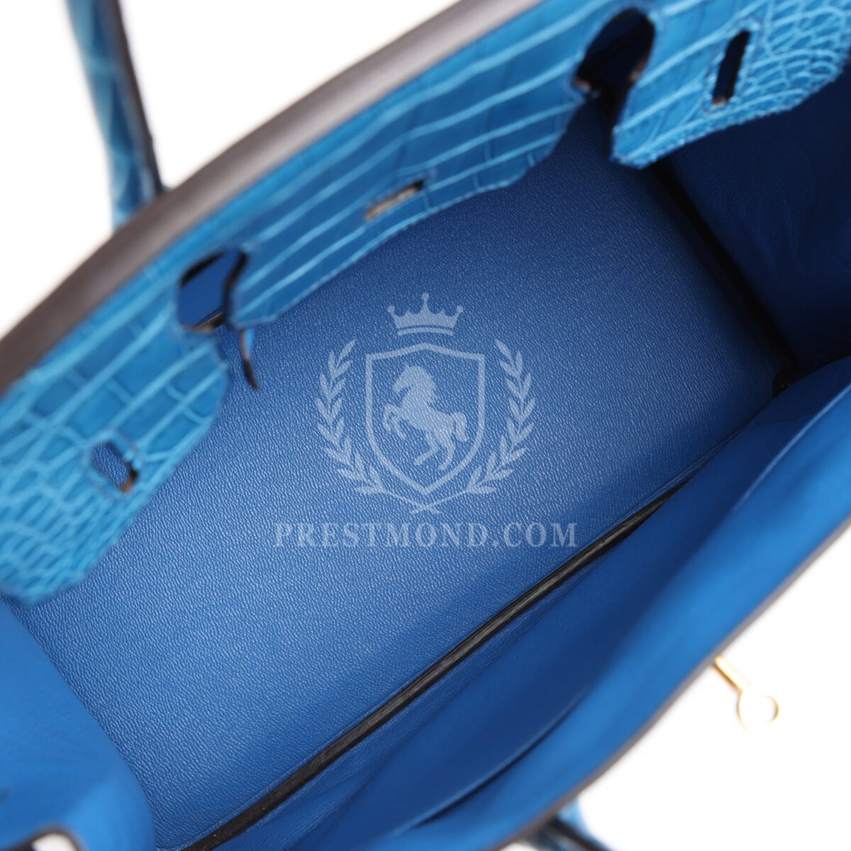 Hermes Birkin 30 Bleu Mykonos Matte Alligator GHW — изображение 8