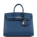 Hermes Birkin Sellier 25 Deep Bleu Madame PHW