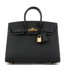 Hermes Birkin Sellier 25 Black Epsom GHW