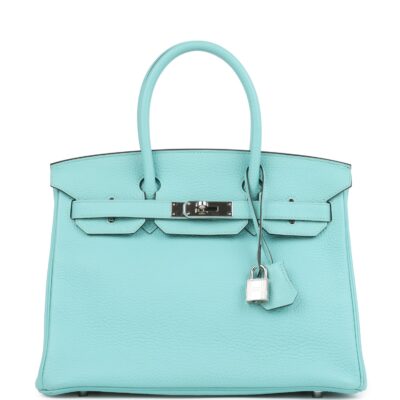 Hermes Birkin 30 Bleu Atoll Togo PHW