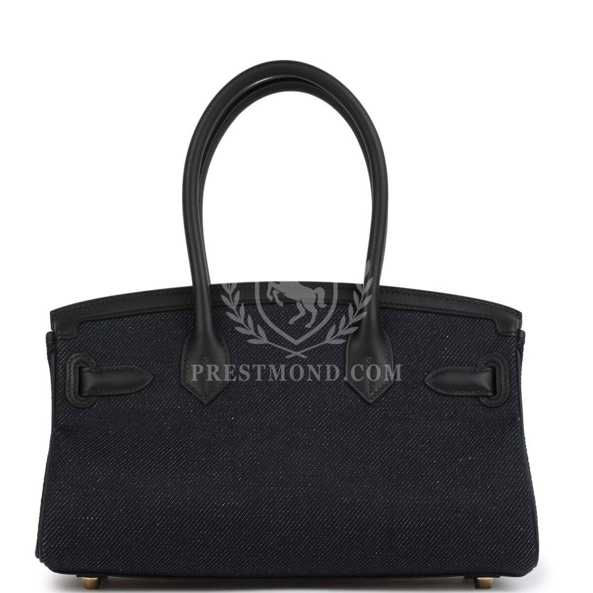 Hermes Shoulder Birkin Light 29 Black Swift and Bleu Indigo Denim GHW — изображение 4