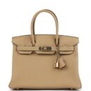Hermes Birkin 30 Poussiere Togo PBHW