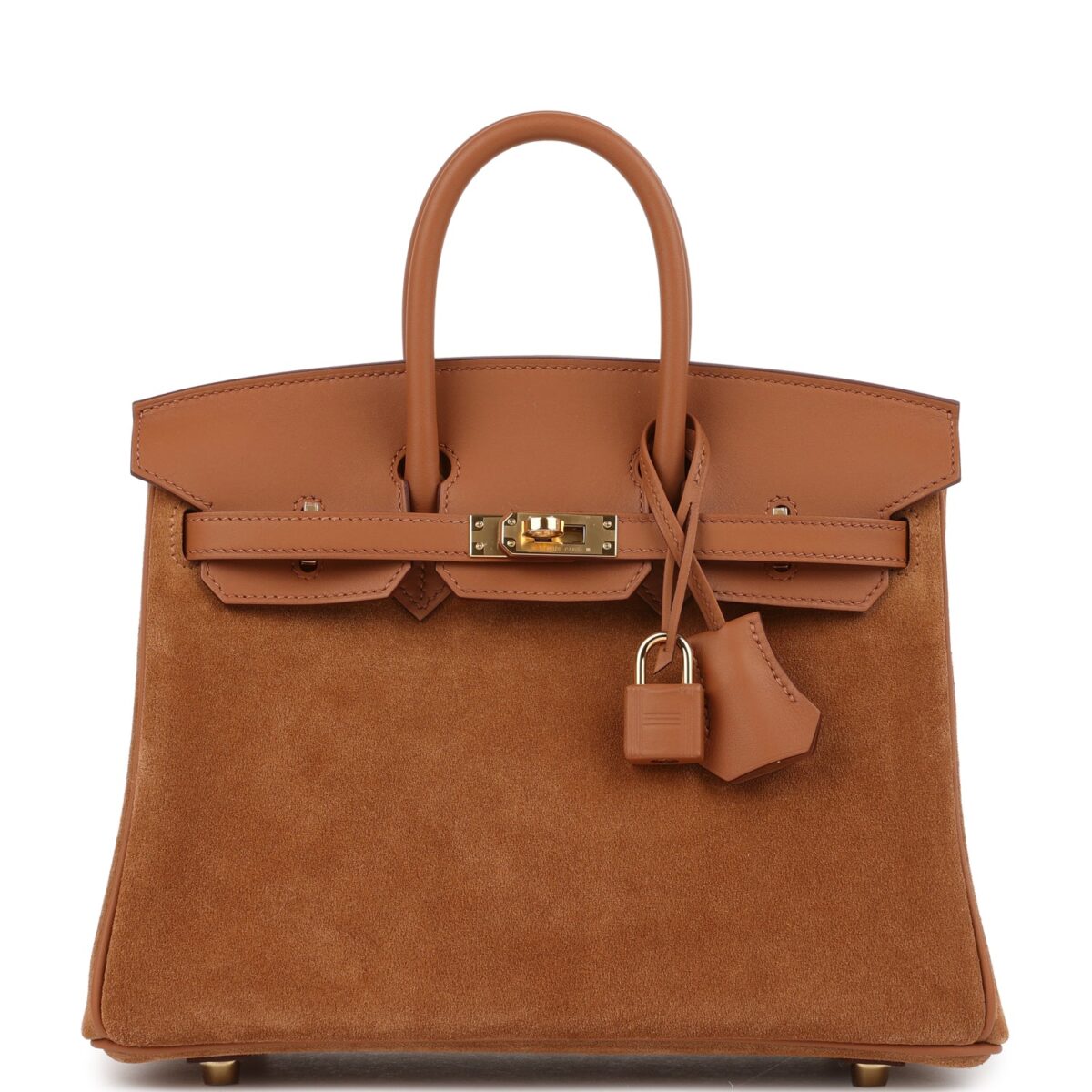 Hermes Birkin 25 Chamois Grizzly and GHW Swift GHW