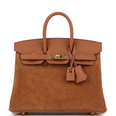 Hermes Birkin 25 Chamois Grizzly and GHW Swift GHW