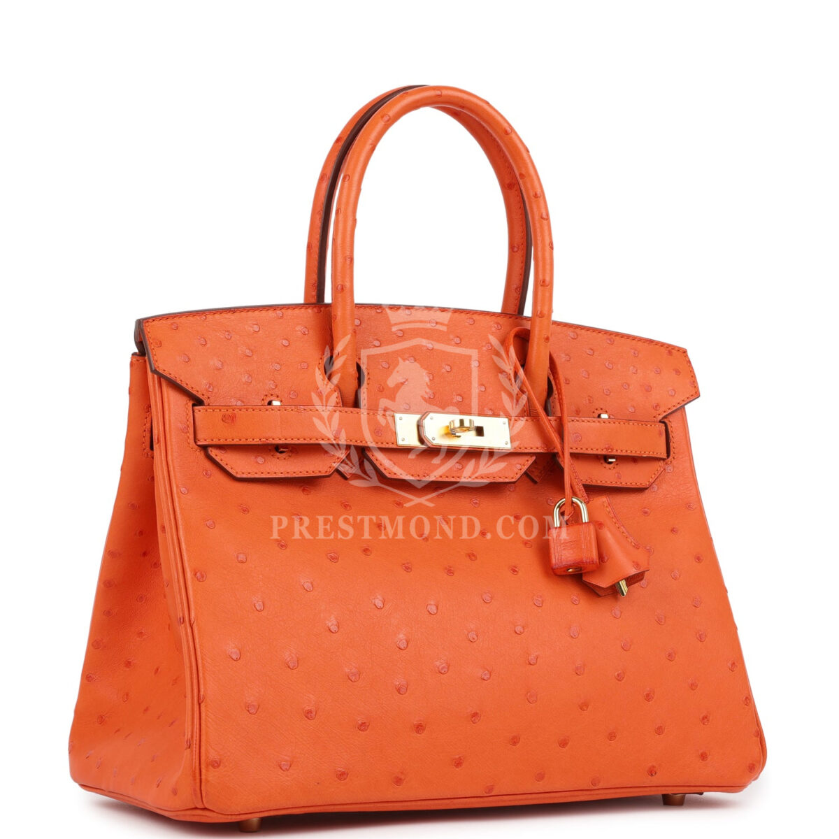 Hermes Birkin 30 Tangerine Ostrich GHW — изображение 2