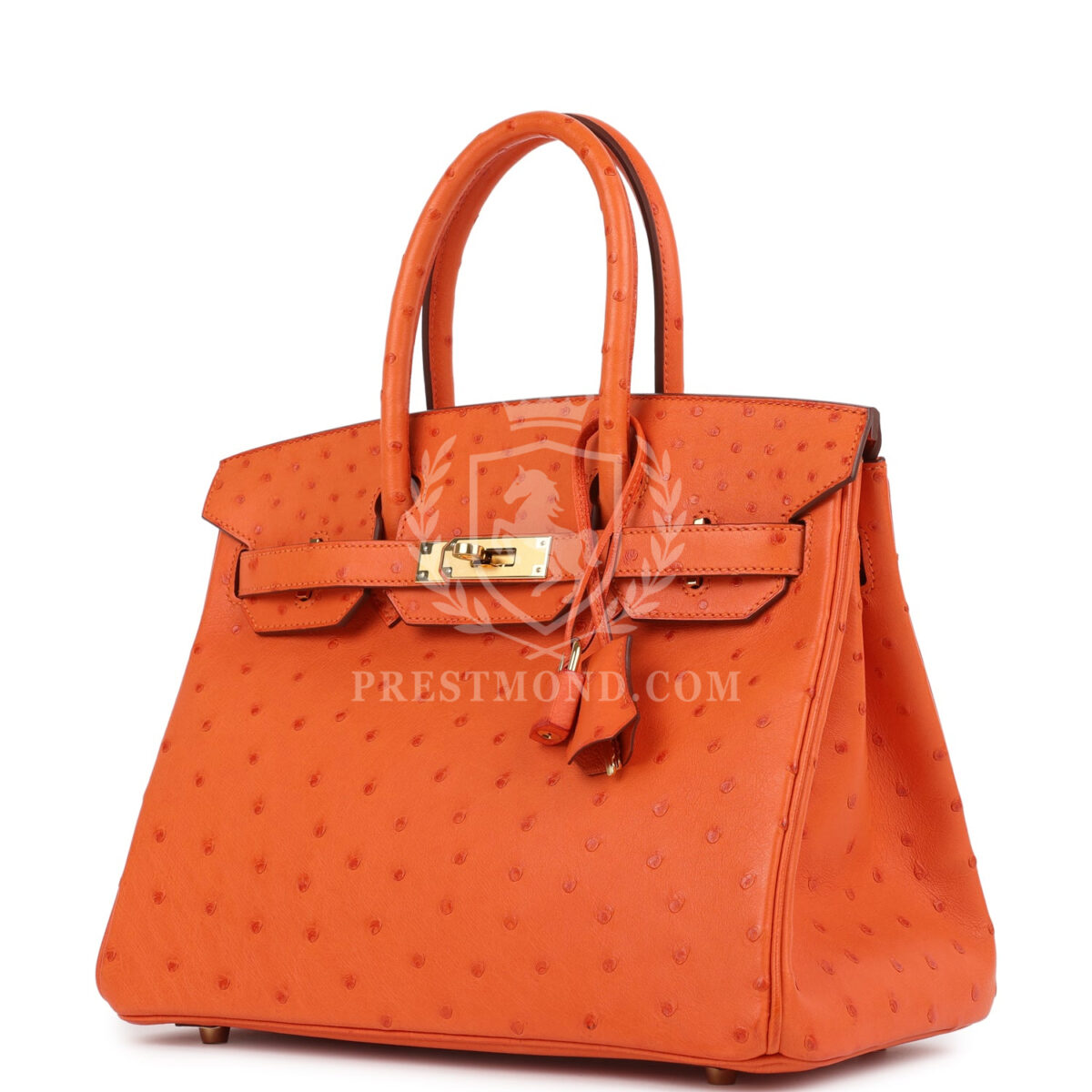 Hermes Birkin 30 Tangerine Ostrich GHW — изображение 5