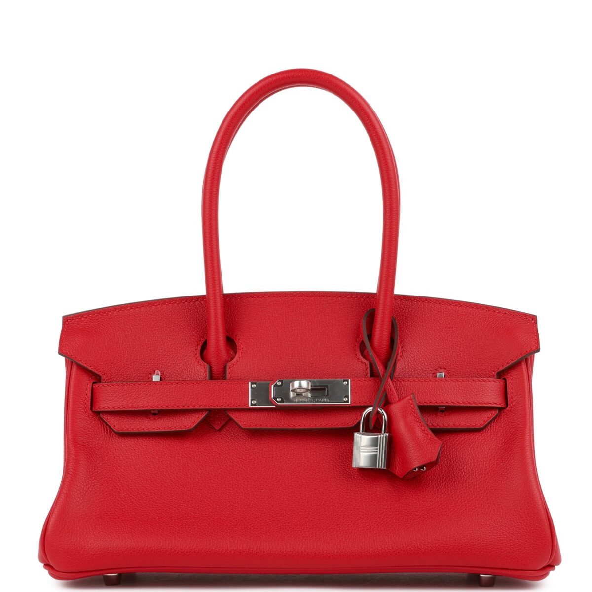 Hermes Shoulder Birkin Light 29 Rouge Radieux Evercolor PHW