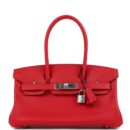 Hermes Shoulder Birkin Light 29 Rouge Radieux Evercolor PHW