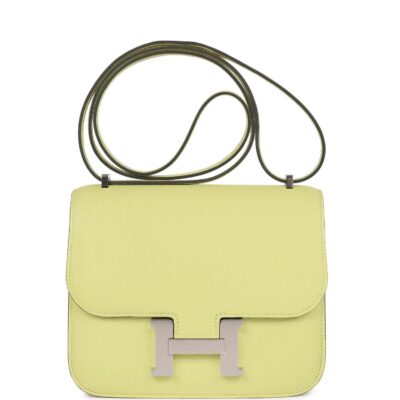 Hermes Constance 18 Jaune Bourgeon Chevre PHW