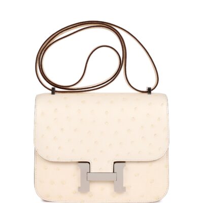 Hermes Constance 18 Nata Ostrich PHW