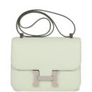 Hermes Constance 1-24 Vert Fizz Epsom PHW