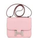 Hermes Constance 18 Rose Sakura Chevre PHW