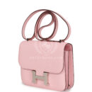 Hermes Constance 18 Rose Sakura Chevre PHW