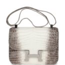 Hermes Constance 1-24 Himalaya Matte Niloticus Crocodile PHW