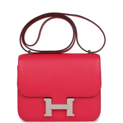 Hermes Constance 18 Rose Extreme Epsom PHW