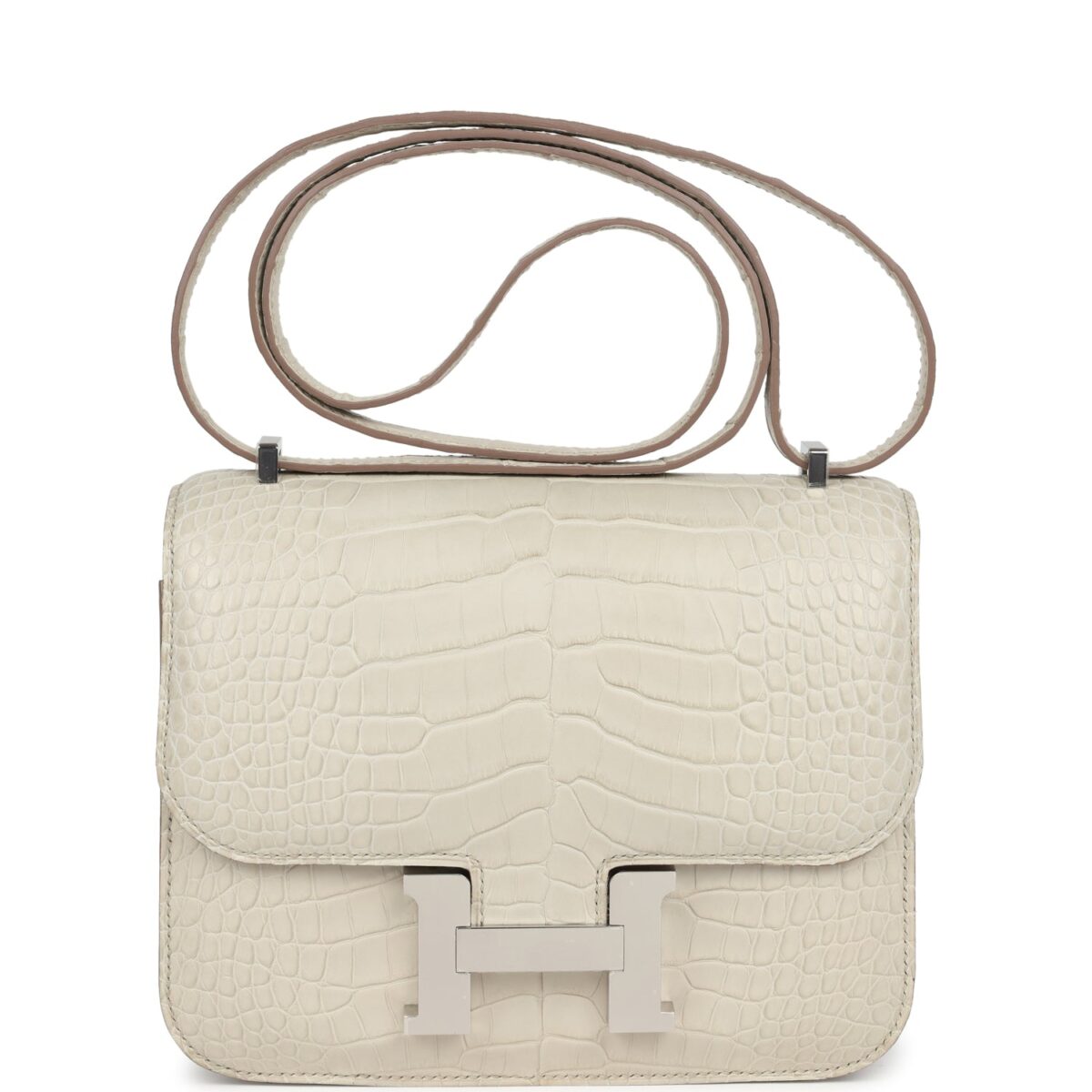 Hermes Constance 18 Beton Matte Alligator PHW