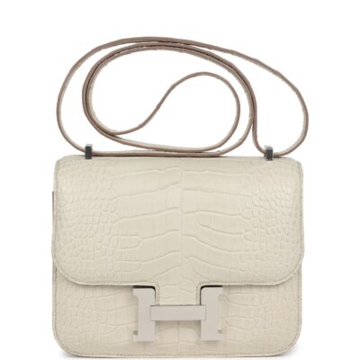 Hermes Constance 18 Beton Matte Alligator PHW