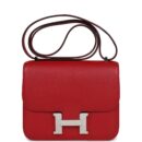 Hermes Constance 18 Rouge Casaque Evercolor PHW