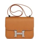 Hermes Constance 1-24 Naturel Sable Vache Naturel Graine PHW