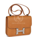 Hermes Constance 1-24 Naturel Sable Vache Naturel Graine PHW