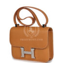 Hermes Constance 1-24 Naturel Sable Vache Naturel Graine PHW