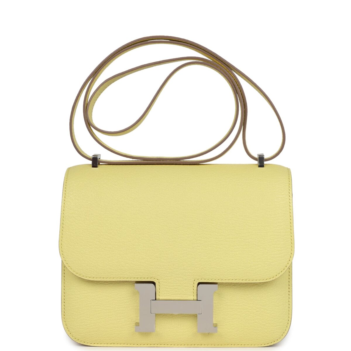 Hermes Constance 18 Limoncello Chevre Mysore PHW