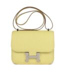 Hermes Constance 18 Limoncello Chevre Mysore PHW