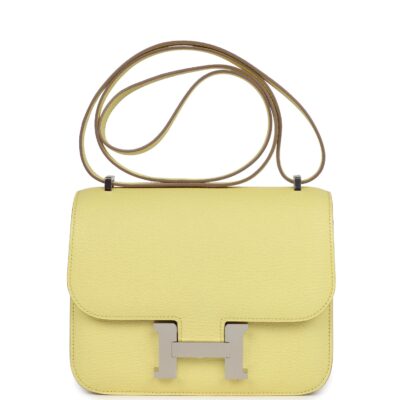 Hermes Constance 18 Limoncello Chevre Mysore PHW