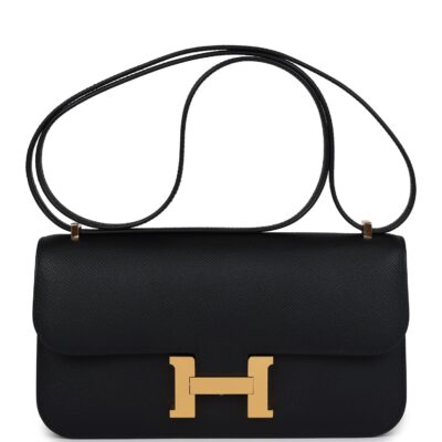 Hermes Constance Elan Black Epsom GHW