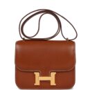 Hermes Constance 18 Fauve Barenia GHW