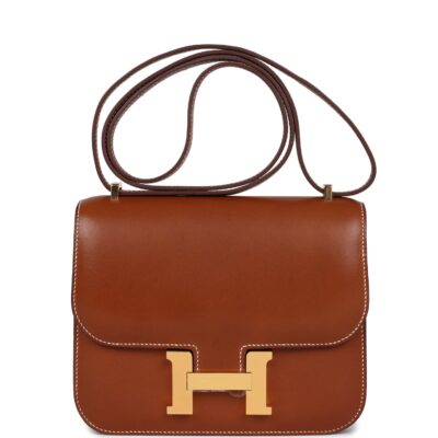 Hermes Constance 18 Fauve Barenia GHW